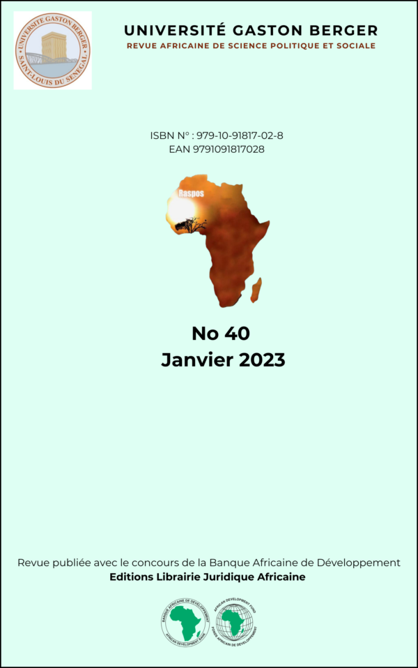 Revue Africaine de Science Politique et Sociale Numéro 40